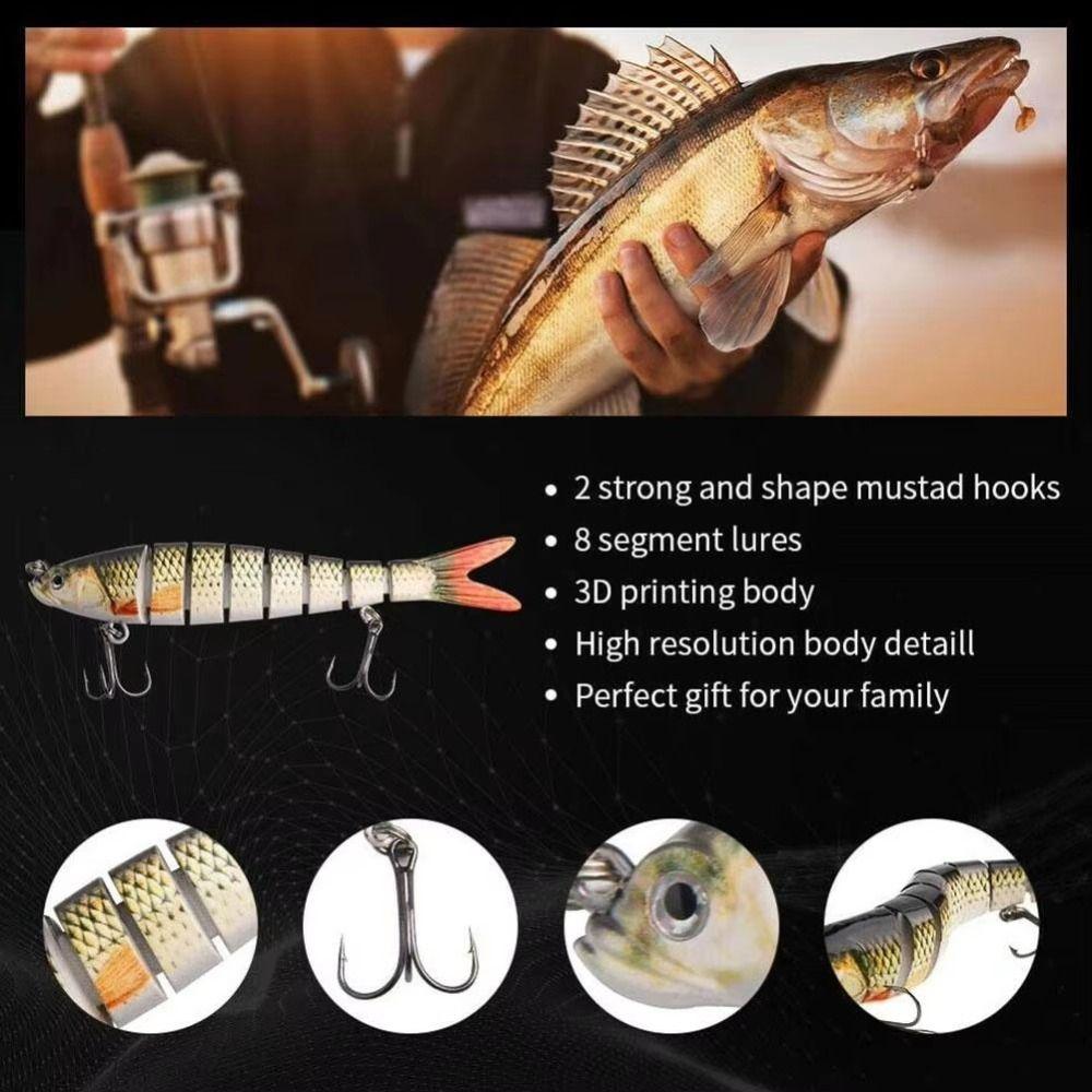 Künstliche Angelköder Mehrteilige Hecht-Wobbler Swimbait Crankbait Angelgeschenke