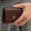 COACH Essential 11 Brand Logo Classic Calfskin Card Holder Regular Women's Maple maple color