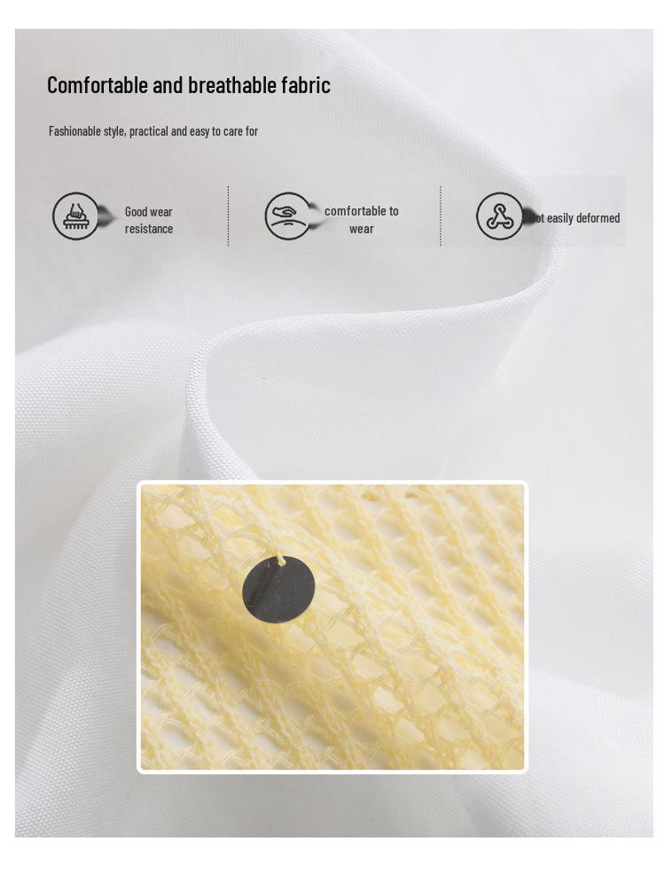 2025 Summer Women's White Sunscreen Spaghetti Strap Two-Piece Dress Set - Petite Slimming Fit (YF2563)