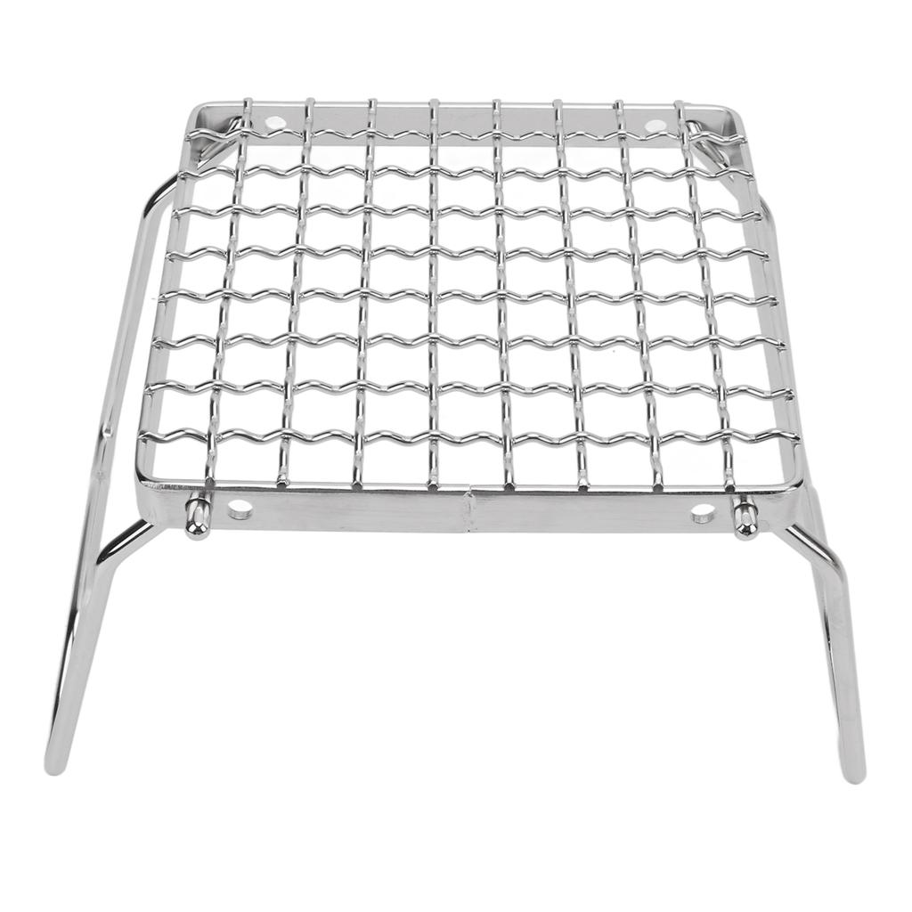 Campfire Grill Rack Stainless Steel Folding Adjustable Gear Portable Mini Stove BBQ Grill Rack for Camping Picnic