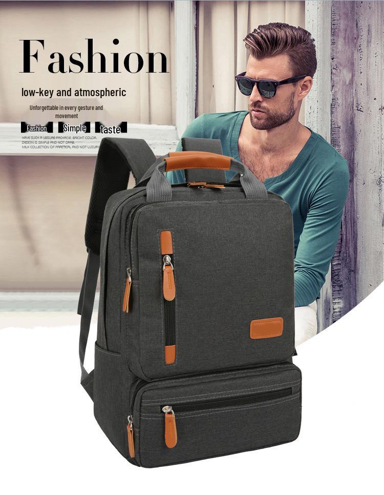 2025 Unisex Fashion Backpack: Student School Bag & Travel Laptop Three-Piece Set