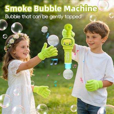 Cute Animal Smoke Bubble Machine Colorful Lighting Bubble Blowing Machine Elastic Bubble Fog Magic Wand Summer Party Ourdoor Toy