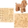 Children 3D Wooden Puzzle Simulation Animal Assembly Skeleton Model Toy For Kids Diy Hands Craft Wood Puzzle Games Building Kit