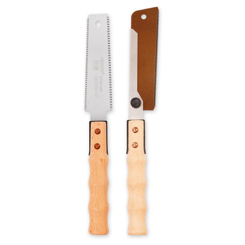 Qi Hong Bamboo Handle Precision Woodworking Saw - Double-sided Japanese Fine Teeth Mortise & Tenon Saw with Back Clamp