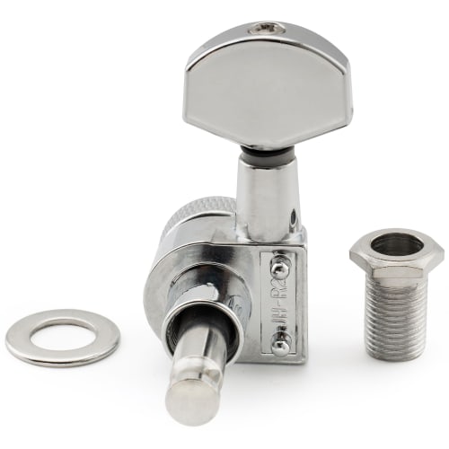 Musiclily Pro 6-Piece Locking Tuner Set with Square Tuners for Strat/Telecaster Electric Guitars, Chrome