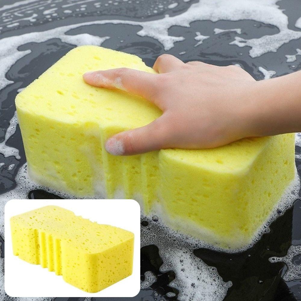 2pcs Scratch-Free Car Wash Sponge High Density Wax Polishing Sponge Cleaning Sponge Block Tyre