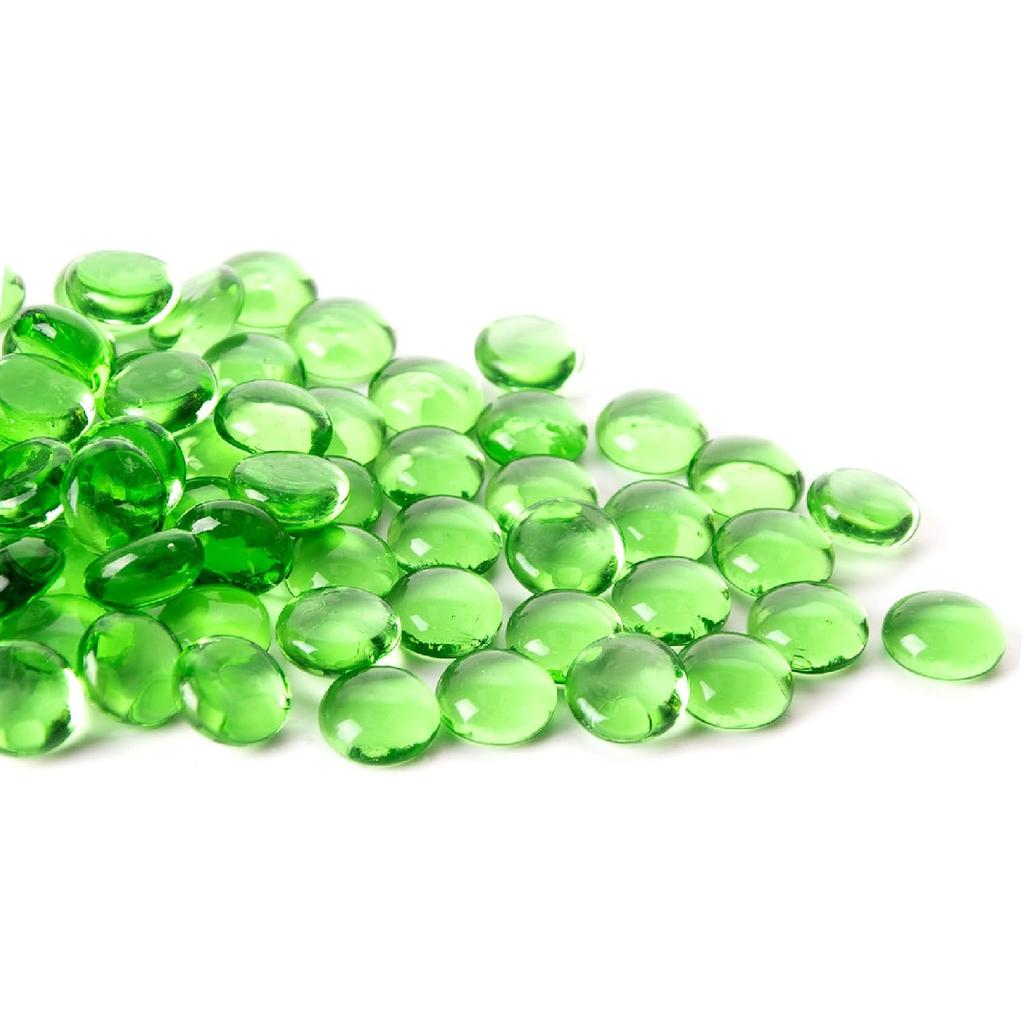 50PCS Mini Glass Gems,Mixed Colour Mancala Stones Flat Bottom Marble Beads for Home Decorative Art Craft Vase Filler(0.5"~0.7")
