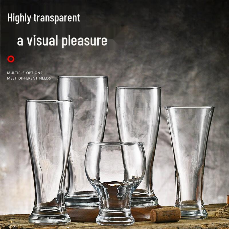 ZISIZ Handgefertichter Glas Bierkrug mit großem Fassungsvermögen