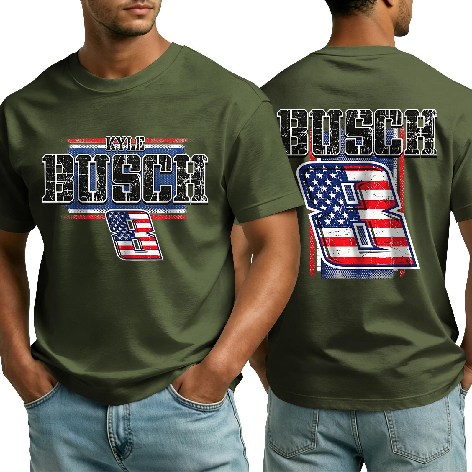 Men s Summer Neck Short Sleeve Printed T-Shirt L