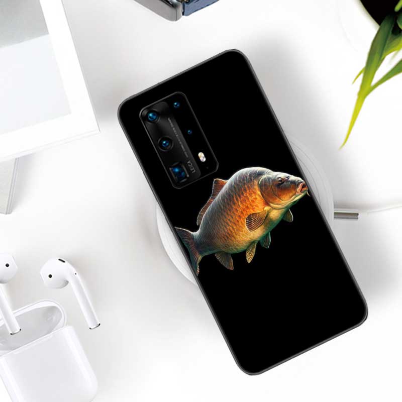 Carp Fishing Fish Soft Clear Phone Case For Huawei P30 Lite P10 P20 P40 P50 Pro Mate 40 Pro 30 20 10 Lite Cover Silicone