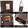 CONTACT'S Crazy Horse Leather Sling Bag For Men Liten Crossbody Bag Uformell Menn Skulderveske Høykvalitets Mobilveske