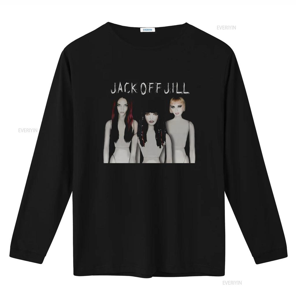 S Jack Off Jill Rock Band Rare Design Black T Shirt Classic Style BL Vintage Washed Stretched Unisex Casual Stylish
