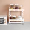 2/3Layers Kitchen Storage Rack Adjustable Seasoning Shelf Stainless Steel Organizer Knife Jar Kitchen Accessories Organizer