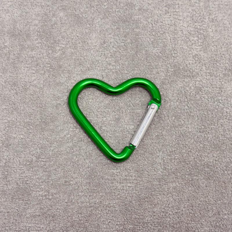 Heart-Shaped Aluminum Carabiner Hook for Backpack and Water Bottle - 44x40MM