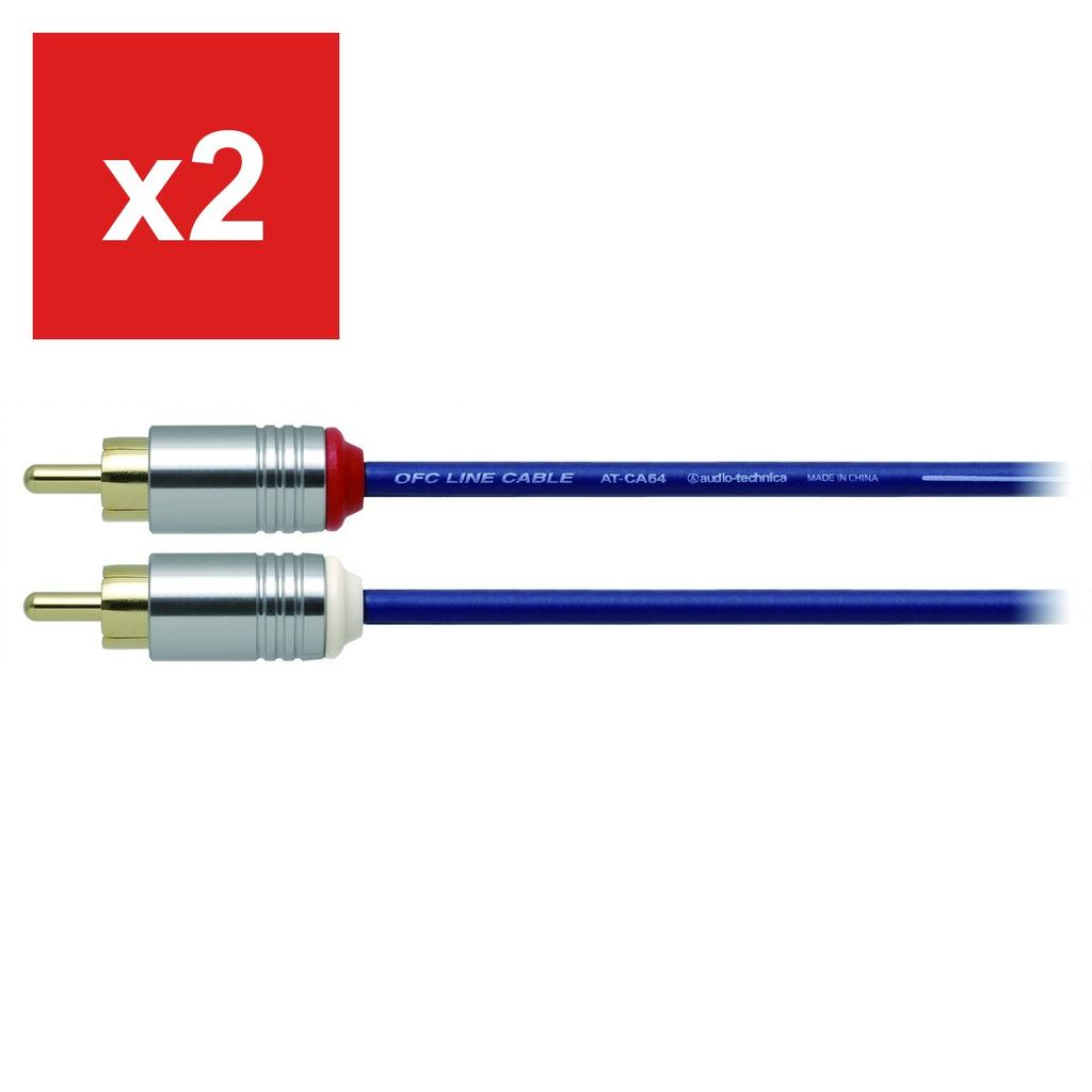 Audio Technica OFC RCA Audio Cable for Automotive Use, 0.7m (AT-CA64/0.7)