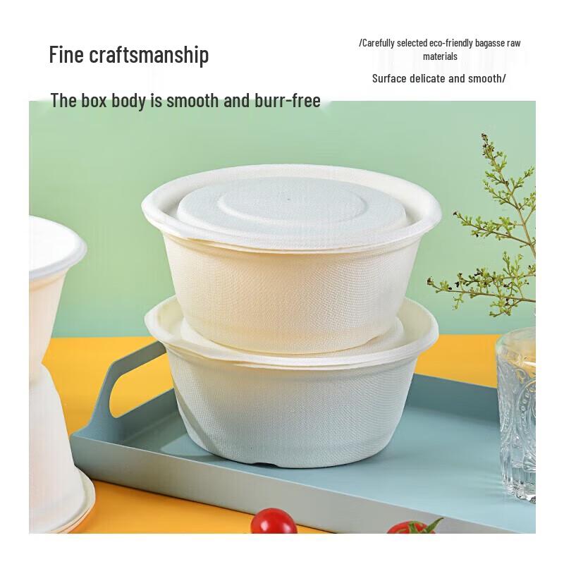 Eco-Friendly Disposable Bagasse Meal Bowls