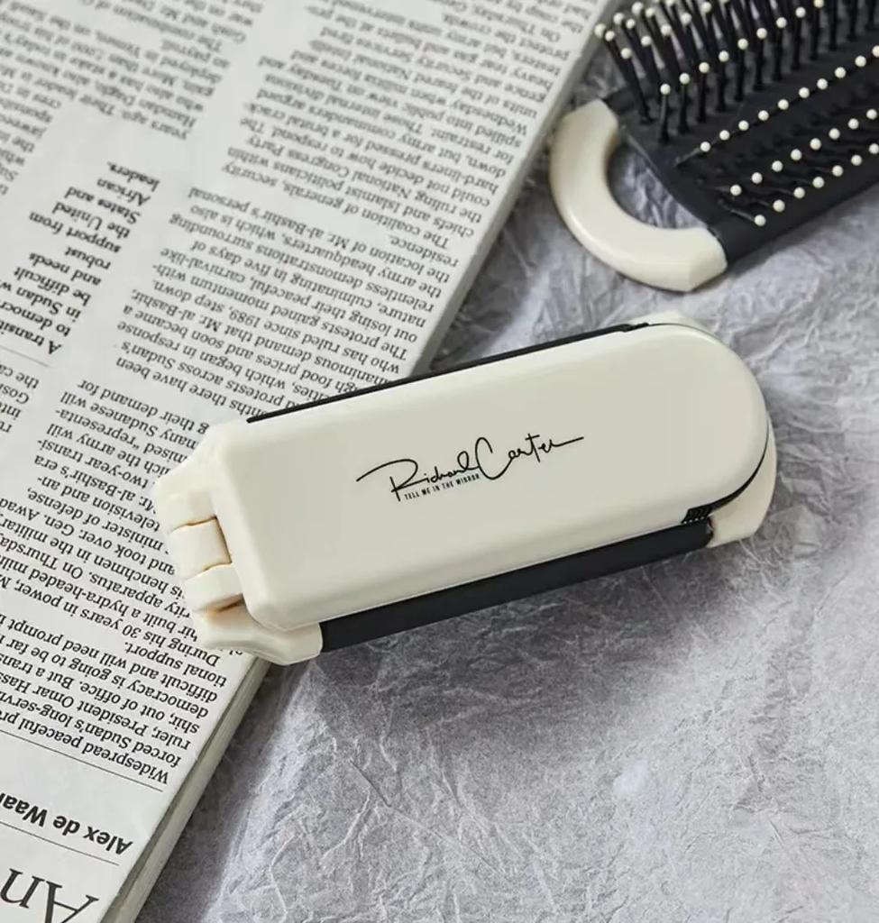 Mini Hair Brush Folding Massage Comb Head Massage Anti-Static Portable Travel Hair Brush Girl Hair Combs With Mirror