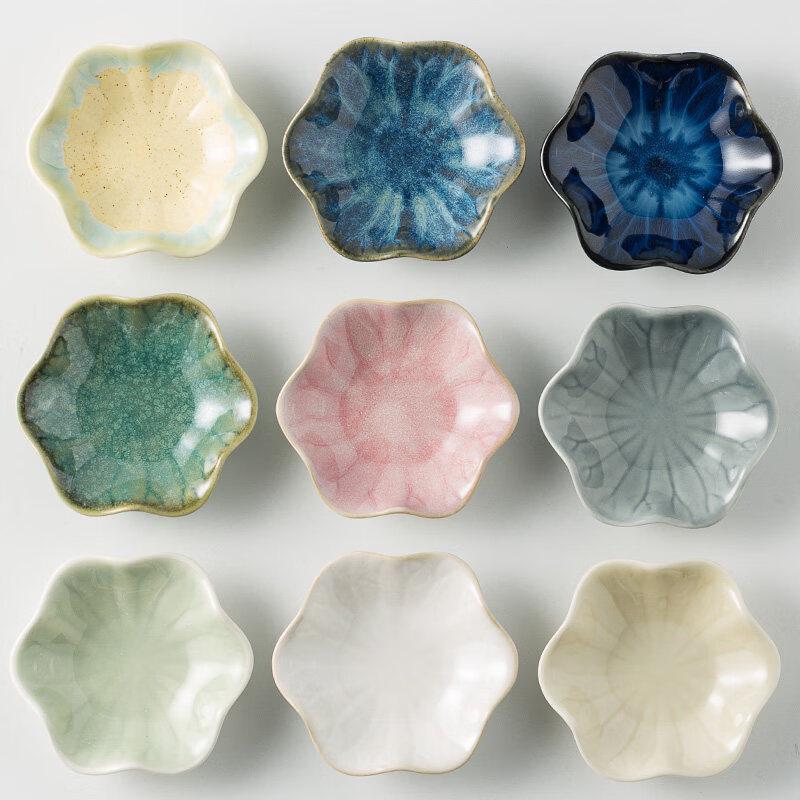 Japanese Style Underglaze Scalloped Dipping Dish