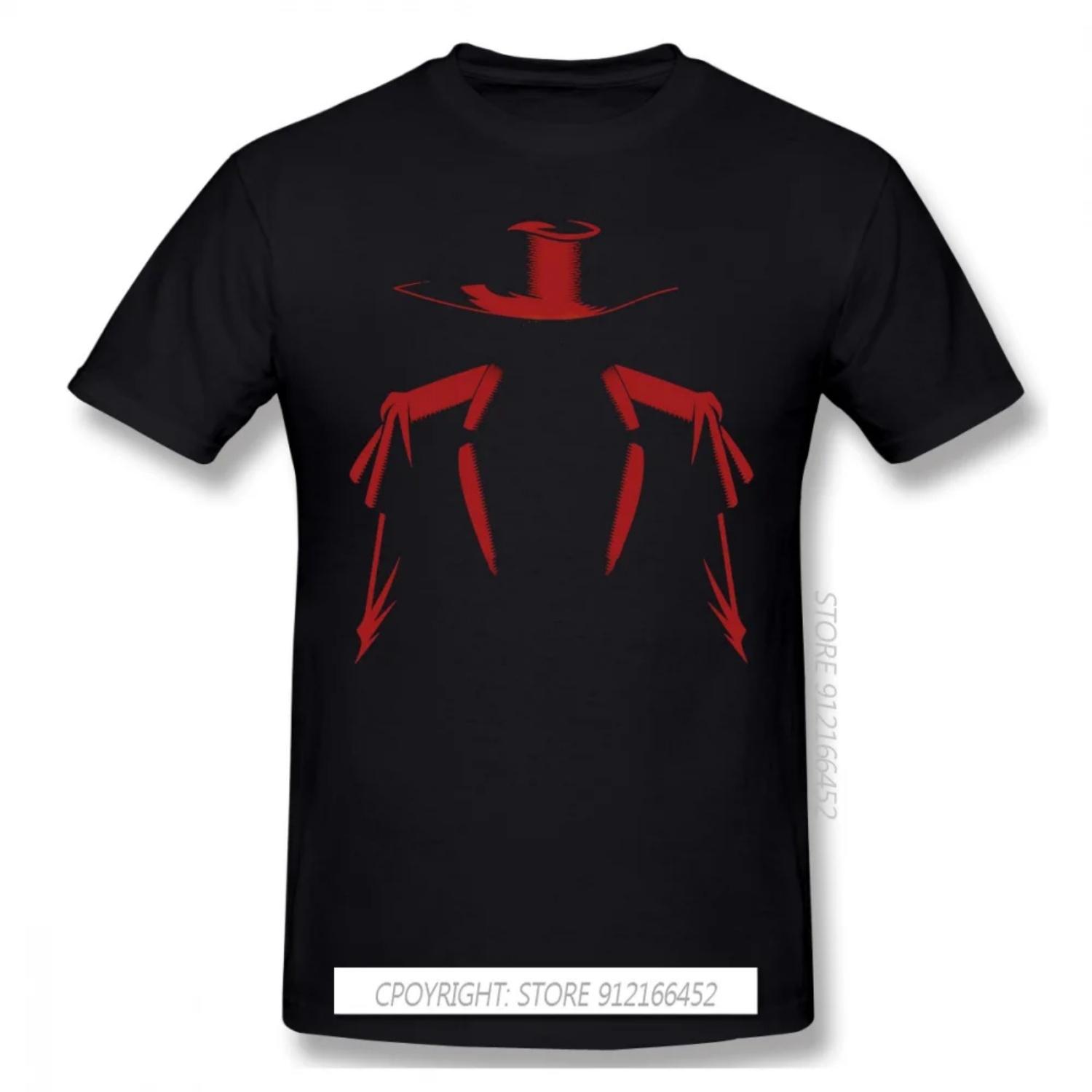 Мужская футболка Alucard Ultimate Hellsing Манга Абрахам Ван Хельсинг Аниме 100% Хлопок Идея для подарка S чёрный