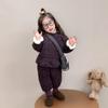 2025 Winter Leopard Print Hooded Set: Stylish Baby Boys & Girls Plus Velvet Cotton Clothes & Pants