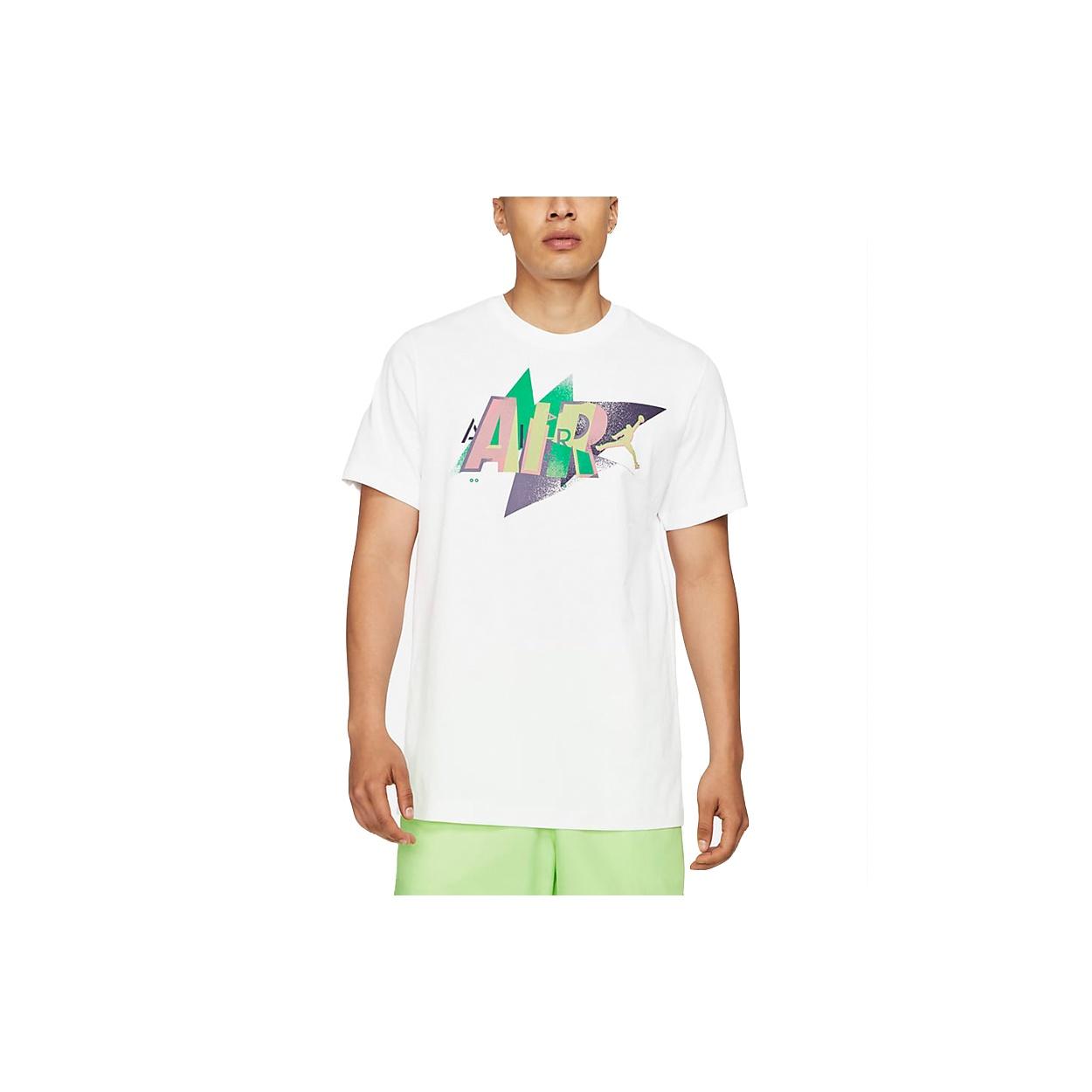 Air Jordan Casual Sports Basketball Breathable Training Short Sleeve White Men s CZ8395-100 XXL