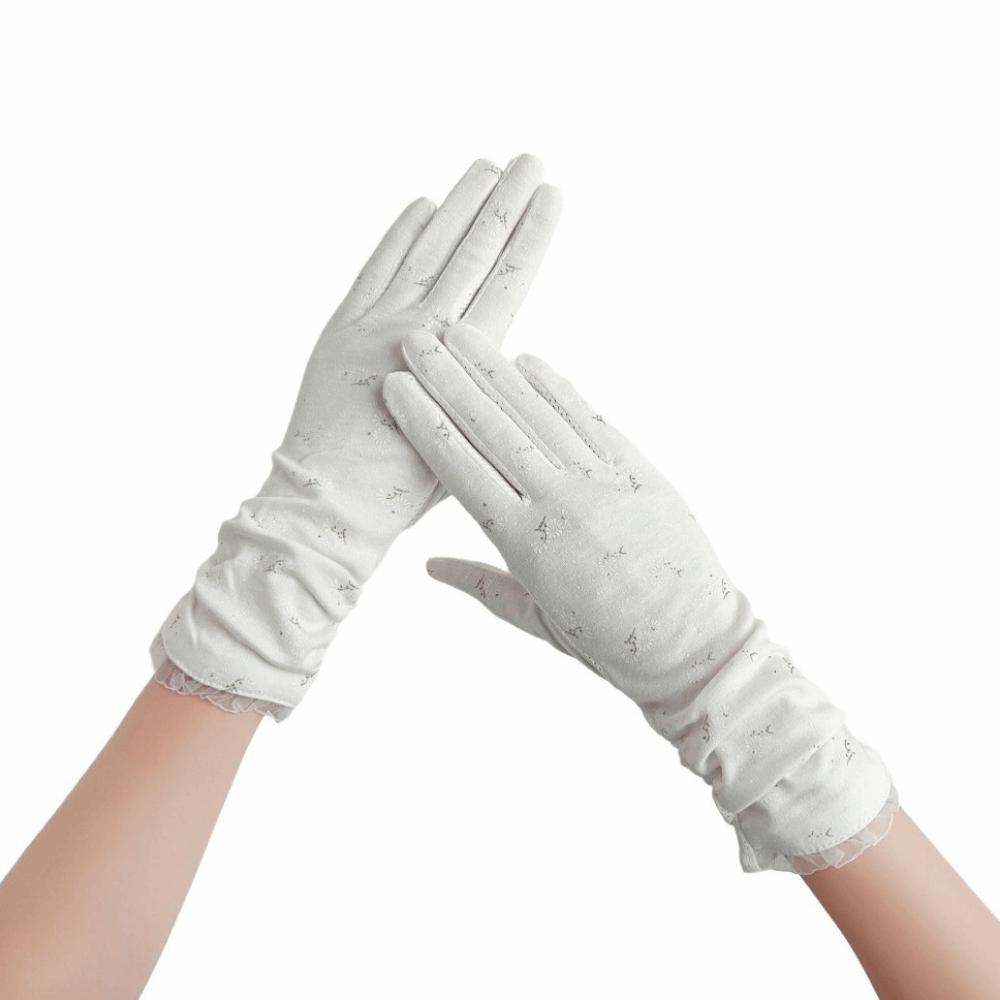 

Mid-length Sleeve Sun Protection Gloves Breathable Extended Sleeve Gloves Outdoor Activities белый