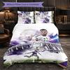 Kylian Mbappe Themed Bedding 3Pcs Duvet Cover Set Decorative Bed Linen For Teen Room Home Decoration