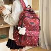 Schoolbag Korean Niche Backpack Junior High School High School Schoolbag Girls Retro Plaid Ins Style Versatile Commuter Backpack