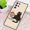 Cute Animal Cat Coffee Phone Case for Samsung Galaxy Note 10 Pro S26 Ultra S23 S24 FE S25 S21 S22 PLUS Shockproof Cove
