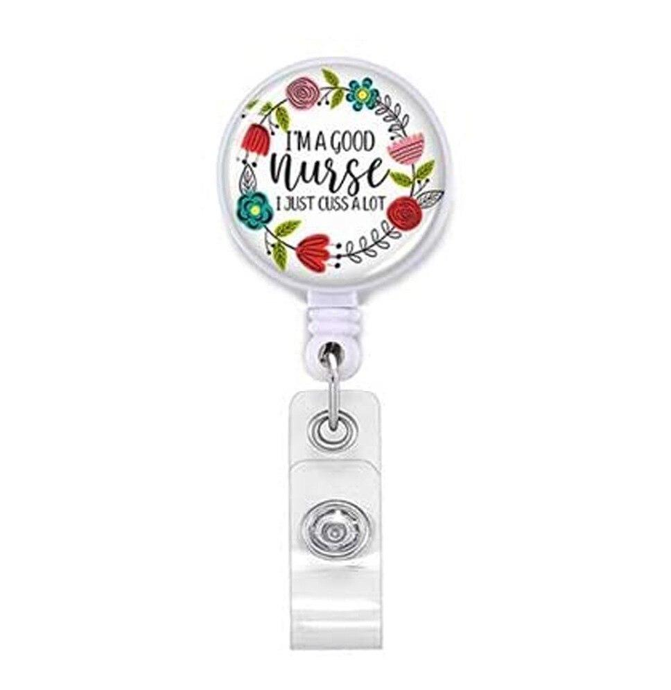 Uttrekkbar ID Navneskilt Spole for leger Sykepleiere Arbeidskortholder Tilbehør Medisinske arbeidere Pass Personal Ansattes kortklips