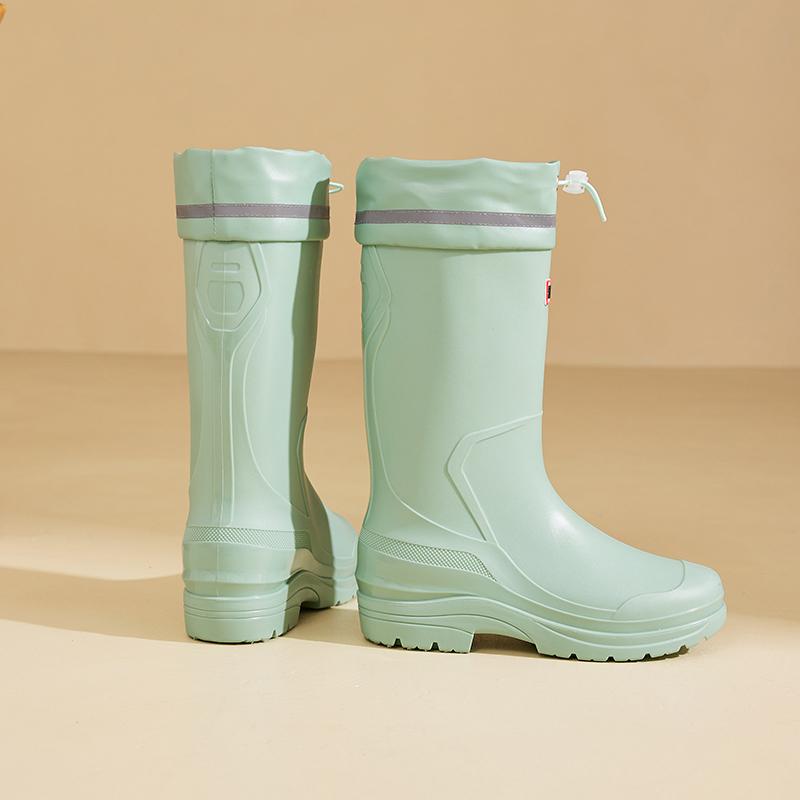 Wholesale Four Seasons High-Tube Lightweight Outdoor Waterproof Ladies Rubber Rain Boots Fashion Work Boot Rain Boots for Adults