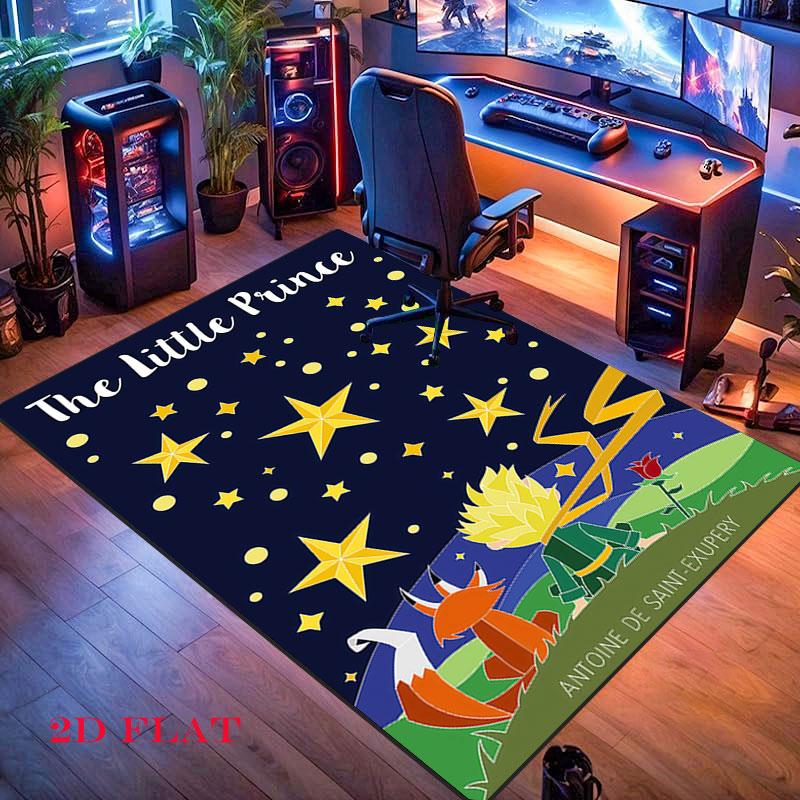 Little Prince Dew Carpet Rug for Living Room Bedroom Home Sofa Decoration,Kids play Nonslip Floor Mat