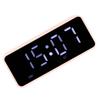 Alarm Clock Bluetooth Speaker Distortion Free USB Charging Mirror Display Portable Digital Clock Wireless Speaker Pink