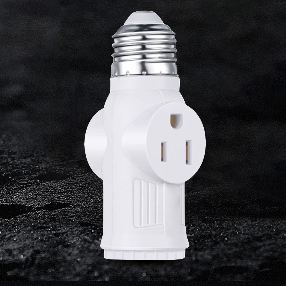 2 Pack Versatile Prong Light Socket To Plug Adapter for Easy Conversion of Light Bulbs To 2 or 3 Prong Outlets