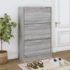 342556 vidaXL Shoe Cabinet Sonoma Grey 63x24x103 Cm Engineered Wood