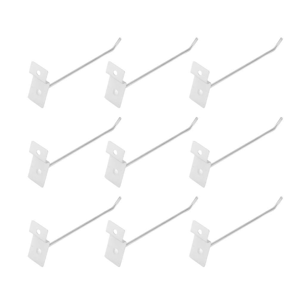 50 PCS Iron Slat Wall Hook Single Wire Design Slat Wall Hanging Hook  Home Shop Display