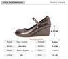 Fashion 2025 Spring Ankle Strap Buckle Wedges Women Shoes Height Heels Office Party Wedding Shoe Casual Women Pumps Zapatos Mujer
