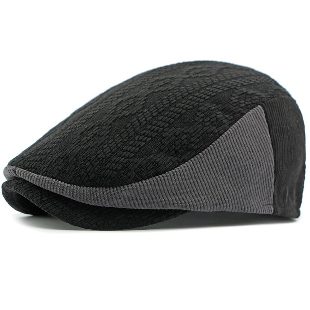HT4577 Berets Autumn Winter Hat Cap for Men Women Vintage Knitted Beret Hat Male Female Adjustable Beret Cap Unisex Ivy Flat Cap