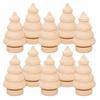 10 buc/set Păpuși din lemn pentru copii Figurine din lemn Decorațiune de Crăciun Meșteșug pentru copii DIY Pictură Lemn Copac Om de zăpadă Meșteșug Jucărie