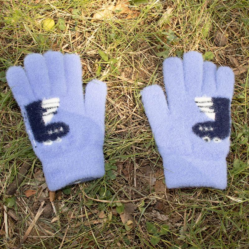 

Детские шерстяные перчатки с динозаврами: Толстые, теплые, вязаные перчатки с пятью пальцами для мальчиков и девочек 6-12 years