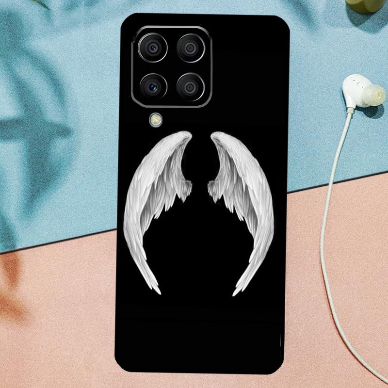 Angel Wings Painting For Samsung Galaxy M33 M35 M55 M15 M12 M13 M14 M34 M54 M53 M21 M31 M11 M32 M52 M06 M16 Case