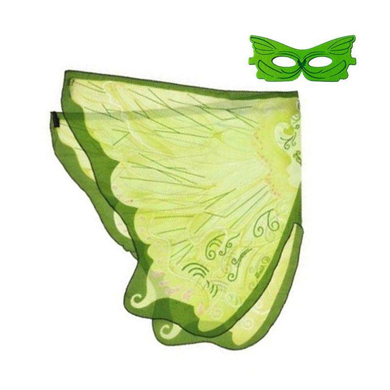 Halloween Childrens Butterfly Wings Cape Cloak With Mask Elf Dress Up Costume