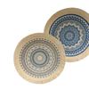 Bohemian Braided Weave Round Woven Placemats Heat Resistant Non-Slip Bohemian Placemat Tassel Jute Placemats Kitchen Table