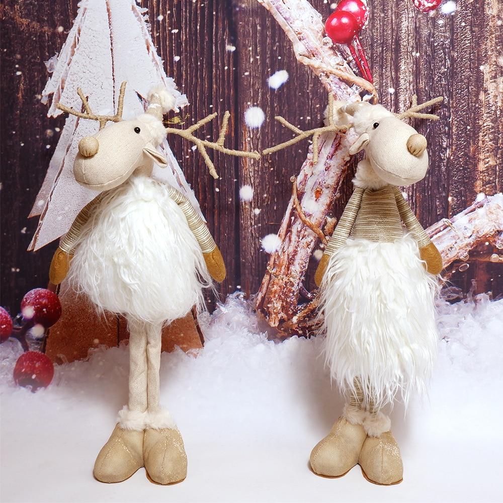 

Рождественское украшение в виде оленей Navidad, украшение для домашней вечеринки, свадьбы, плюшевые рождественские куклы, подарок для детей, игрушки, милые рождественские украшения
