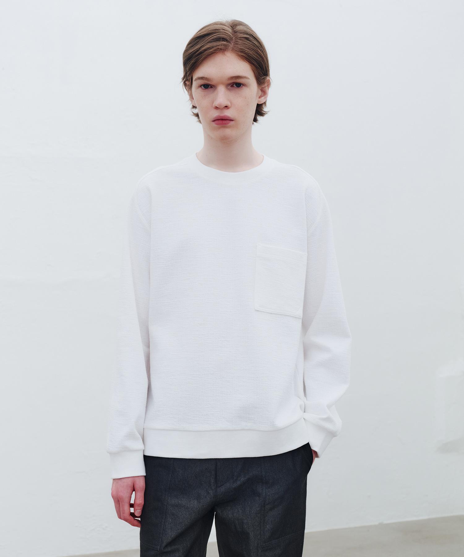 Mind Bridge Texture Modified Pocket Semi-Overfit T-Shirt Myts2101 Wh/105