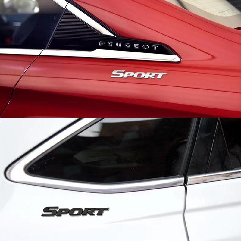 3D SPORT Logo Sticker Tail Bumper Badge Auto Rear Trunk Nameplate Decal Emblem Accessories