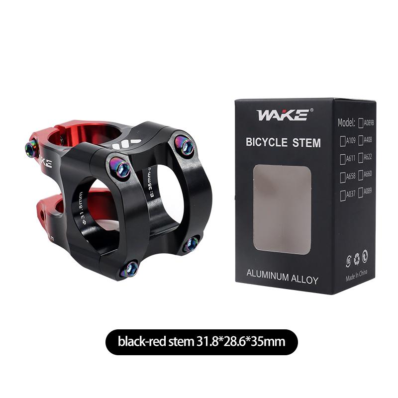 Wake Mtb Power Stem Road Bike Mountain Bicycle Bridge Short Power 31.8mm 35mm Road Handlebar Table Adjustable Stem Riser Cycling