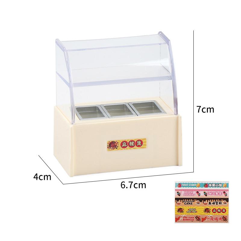 1/12 Dollhouse Mini Supermarket Convenience Store Display Rack Cabinet Model Dollhouse Micro Scene Ornament Kid Pretend Play Toy