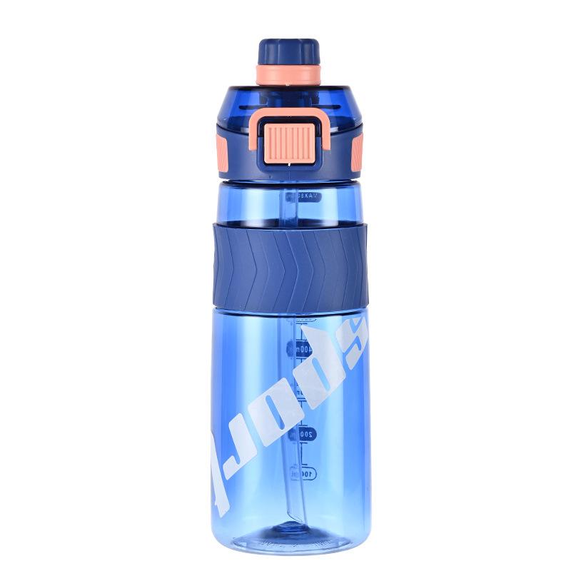 Dobře vypadající letní sportovní pohár One-Click Bounce Cover PC Plastový Sippy Cup Přenosná sportovní láhev Venkovní sportovní láhev