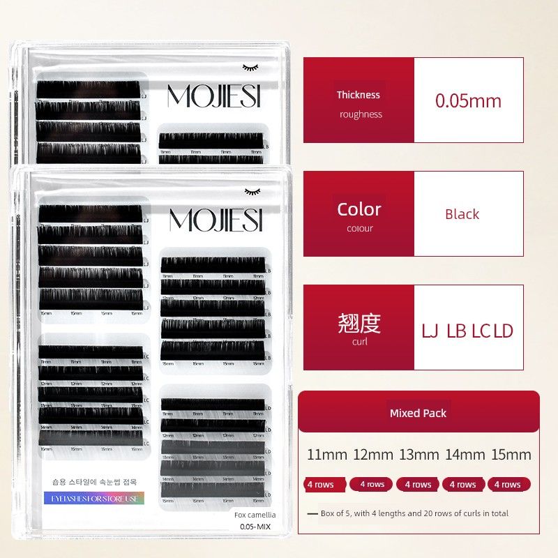 

Chinese-Style Camellia Eyelashes Ljlblcld Four Different Curl Degrees Mixed Beauty Eyelash Extensions Chinese Comic Style Fox Type 20 Rows Mjs Fox Series Camellia Four Degree Mix